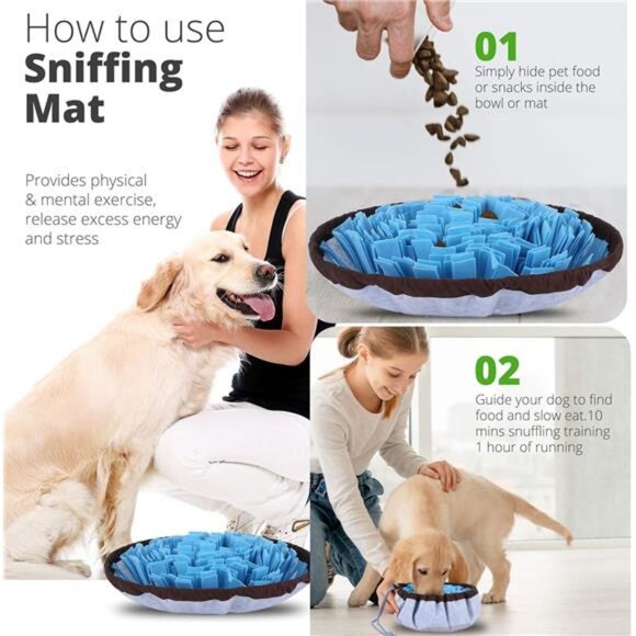Adjustable Snuffle Mat for Dogs Large Breed,Puzzle Toys SmallDog Enrichment Toys - Picture 2 of 8